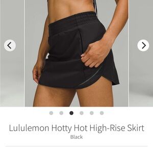 Lululemon sz 6 Black Hotty Hot High-Rise Skirt golf pickleball running tennis